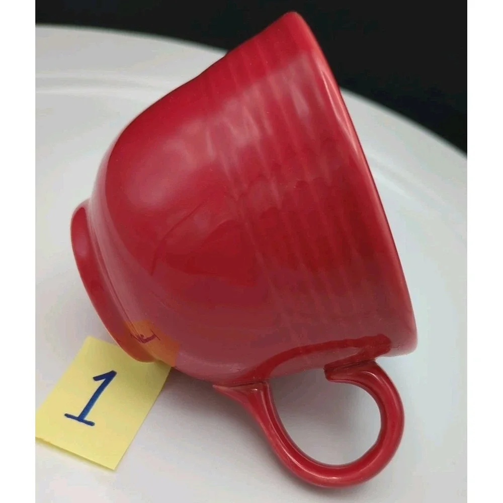 Homer Laughlin Fiesta Tableware Fiestaware Coffee Cup Red Incised HLC fiesta USA